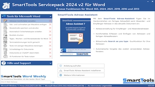 Screenshot aus SmartTools ServicePack für Microsoft Word