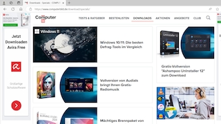 Screenshot aus Microsoft Edge