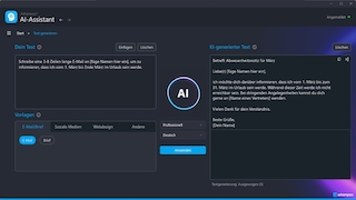 Screenshot aus Ashampoo AI Assistant