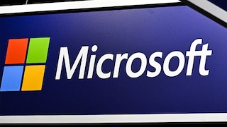 Ein Foto des Microsoft-Logos