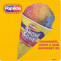 (1) Popsicle - Snow Cone - Strawberry, Lemon & Blue Raspberry Ice - can't never forget them! Perfect for hot summer days. : nostalgia