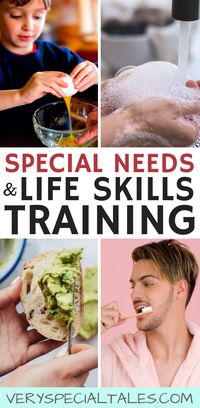 Life skills that most kids learn through observation may need to be specifically trained in kids with disabilities. Read how you can teach independent living skills to your teen with autism or a learning disability, and download a 100+ independent living activities checklist for inspiration. #autism #specialneeds #disabiliy #independentlivingspecialeducation #lifeskillsforteens #lifeskillschecklist #independentlivingactivities #specialeducation