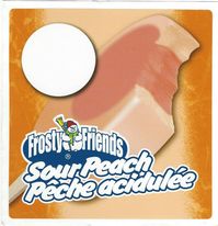 Frosty Friends Sour Peach Ice Cream Bar, Rare Ice Cream Truck Decal/Sticker | eBay