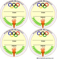 Medal Templates Color: 2 - EnchantedLearning.com