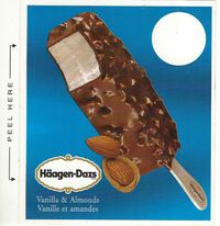 Häagen-Dazs Vanilla and Almonds Bar, Collectible Ice Cream Truck Decal/Sticker | eBay