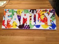 Family handprint banner. Cute idea