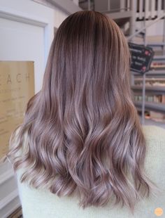 Purple Ash Balayage, Ash Purple Hair Balayage, Ash Pink Balayage, Ash Purple Balayage, Purple Ash Hair Color, Lavender Beige Hair, Purple Ash Hair, Cool Toned Dirty Blonde Hair, Ash Pink Hair