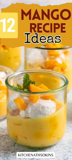 mango recipe ideas with text overlay