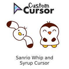 the sanrio whip and syrup cusor logo