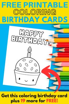 free printable birthday cards to color 20 Birthday