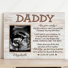 Dad To Be Gift | Personalised Father’s Day Ultrasound Gift Canvas Expectant Father, Gift For New Dad, Dad To Be, First Time Dad, Insert Text, First Fathers Day Gifts, Capture Memories, Dad Gifts, First Fathers Day