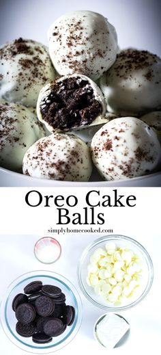 oreo cake balls with chocolate chips and marshmallows