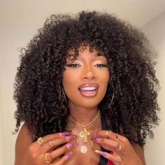 Balayage, Bangs For Black Women, Big Curly Hair, Beautiful Curly Hair, Curly Hair Wig, Curly Human Hair Wig, Curly Girl Method, Black Curly Hair, Coily Hair