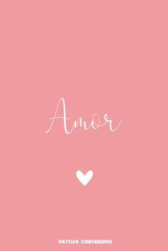 the word's name is written in white on a pink background with a heart