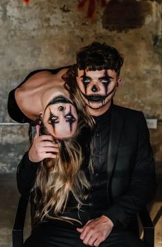 Scary Couples Costumes, Halloween Foto, Maquillage Halloween Simple, Spooky Makeup