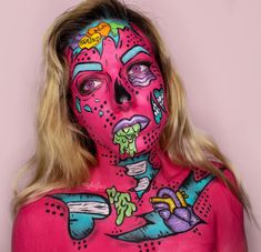 Bodypainting, Honeycomb Makeup, Halloween Pareja, Zombie Pop, Bunny Makeup, Body Paintings, Paint Makeup, Contest Ideas