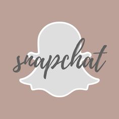 the snapchat logo is shown in black and white with gray lettering on it