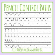 a printable worksheet with the words pencil control paths and letters to write