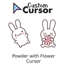 the cartoon character is holding a flower in his hand and another bunny has its eyes closed