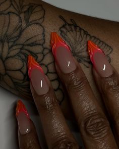 I hope the week is going well ❤️ #dovenailsbysharon #apresgelx #gelx Europe Inspired Nails, Fire Inspired Nails, Name On Nails, Gel Stiletto Nails, Easy Summer Nail Ideas, Red Nails Designs, Red Nails Ideas, Elite Nails, Acrylic Nails Almond Shape