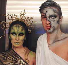 Medusa Halloween, Halloweenský Makeup, Couples Halloween Costumes, Medusa Costume, Unique Couple Halloween Costumes, Diy Couples Costumes