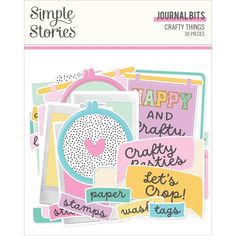 the paper studio journaling stickers are designed to look like different types of cards