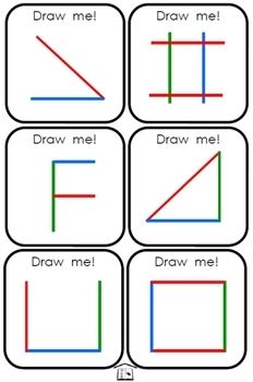 four different lines are shown with the same line on each side, and one is drawn in