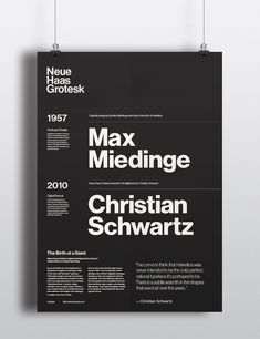 a black and white poster with the words max meddinge christian schwartz on it