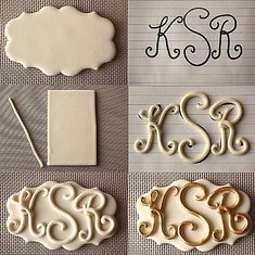 cookie cutters with monogrammed letters and numbers on the top one has a stick in it