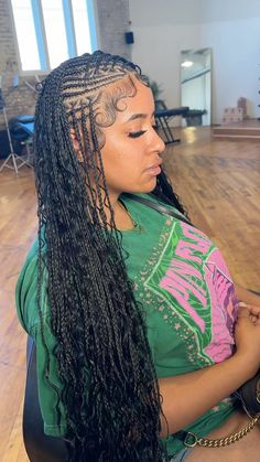 Boho flip over Fulani braids Cute Box Braids Hairstyles, Braids Hairstyles Pictures