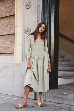 Aelia Drop-Waist Midi Maxi Dres, Best Dresses, Dropwaist Dress, Online Dress Shopping, Low Sneakers, Guest Outfit, Skirt Design, Bohemian Clothes, Flared Skirt