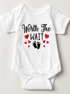 Worth The Wait, Baby Bodysuit, Baby Onesies, Created By, Stars, Clothes