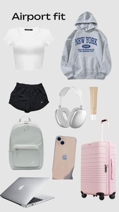 What To Wear To The Airport In Summer, What To Wear To Airport, Airport Fits Summer, Outfits For Europe, Summer Airport Outfit, Airport Outfit Summer, Airport Fit, Airport Aesthetic