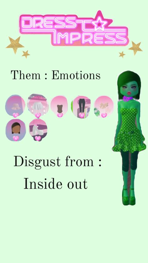 Disgust outfit Dress To Impress, Inside Out