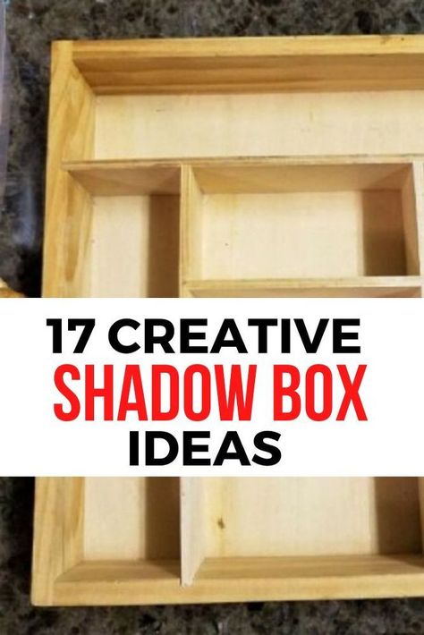 If you're looking for a creative homemade gift idea for boyfriend, friends or mom then check out these creative shadow box displays. Perfect as wedding, baby or graduation gifts as well, these unique ideas make for great home decor projects on a budget, you can even learn how to make a shadowbox from old drawers. #diy #shadowbox #ideas Configuration Boxes Diy, Organisation, Amigurumi Patterns, Wooden Box Wall Shelves, Diy Shadow Box Shelves, Shadow Box Frames Ideas Creative, Easy Diy Shadow Box Ideas, Ideas For Shadow Boxes, Diy Wedding Frame Gift