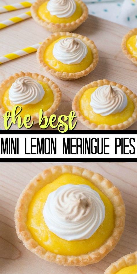 Mini Lemon Meringue Pie, Mini Lemon Meringue Pies, Meringue Pies, Mini Pie Maker, Mini Tart Recipes, Mini Pie Recipes, Meringue Pie Recipes, Lemon Dessert Recipes, Pies Maker