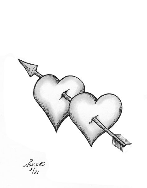 #valitine #holiday #heart #arrow #art #drawing #pen #ink Hart Art Drawing, Heart And Arrow Drawing, Love Heart Arrow Tattoo, Arrow Heart Drawing, Cute Hearts Drawings, Drawing For My Girlfriend, Valentines Day Sketches Pencil, Drawing Ideas Couples Easy, Heart Drawing Love Sketch