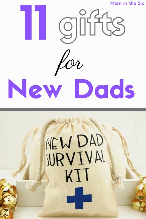 11 Gifts for New Dads at the Hospital - Looking to give the new dad in your life a gift after the birth of their baby - here are 11 ideas from practical to funny. #newdad #newmom #gifts New Dad Hamper, New Parents Gift Ideas, New Mom Hospital Gift, New Mom Gift Basket After Birth, First Fathers Day Gift Ideas From Baby, First Time Mom Gift Basket, First Time Dad Gift Ideas, Girl Dad Gifts, Birth Gifts For Mom