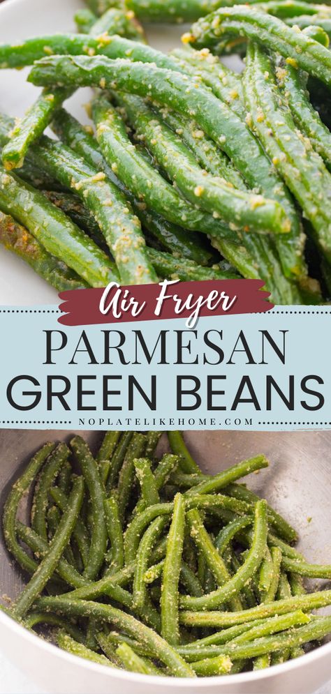 Green Bean Healthy Recipes, Low Fiber Side Dishes, Air Fryer Side Recipes, Air Frying Vegetables, Air Fryer Crispy Green Beans, Low Carb Green Beans, Green Beans In The Air Fryer, Easy Side Dishes Air Fryer, Veggie Side Ideas