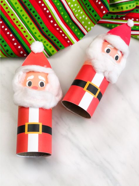 This Santa cardboard tube is the perfect daycare Christmas craft for kids! It's simple, fun and cheap to make, plus it comes with a free printable template! #simpleeverydaymom #daycarecrafts #kidscrafts #craftsforkids #kidsactivities #ideasforkids #xmas #christmascrafts Olaf Craft, Santa Notes, Santa Claus Crafts, Toilet Paper Roll Craft, Grinch Crafts, Roll Craft, Christmas Books For Kids, Santa Template, Fun Christmas Activities