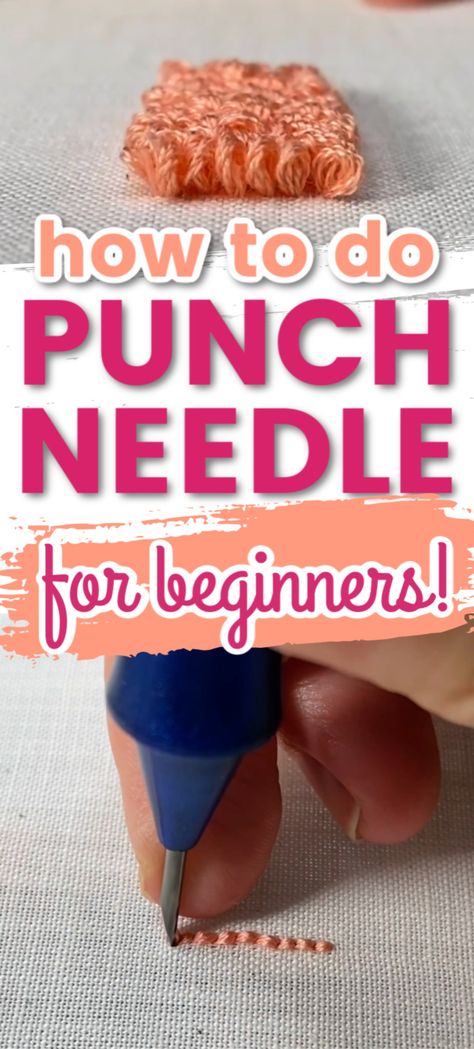 Amigurumi Patterns, Punch Niddle Tutorial, How To Use Punch Needle For Embroidery, Embroidery With Punch Needle, Needle Punch How To, Needle Punching For Beginners, How To Use Embroidery Punch Needle, How To Thread A Punch Needle Video, Needle Punch Embroidery Tutorials