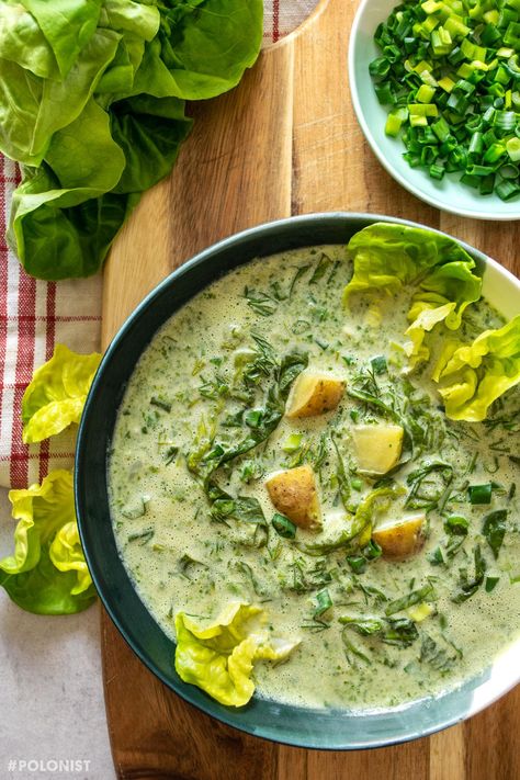 Delicious Butter Lettuce Soup [RECIPE!] | Polonist Cream Of Lettuce Soup, Lettuce Recipes Cooked, Lettuce Soup Recipes, Cooked Lettuce Recipes, Unusual Soup Recipes, Lettuce Recipes Ideas, Butter Lettuce Recipes, Pottage Recipes, Blended Soup Recipes