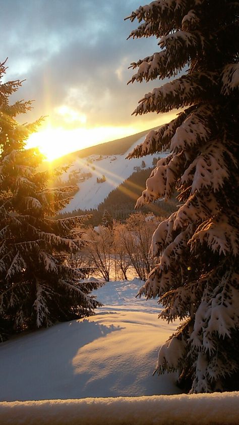 Nature, Winter Morning Aesthetic, Snow Morning, Morning Winter, Aurora Sky, It's Snowing, Travel Film, Winter Sunrise, Winter Mountain