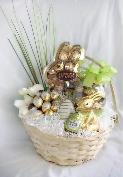 Adult Easter Egg Hunt, Homemade Easter Baskets, Adult Easter Baskets, Easter Hamper, Easter Gift For Adults, Easter Gift Boxes, Adult Easter, Diy Easter Gifts, Easter Gift Tag