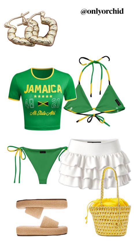 #outfit #summeroutfit #swimsuit #Jamaica #fashion #summerfashion #jamaican #islandgirl #swimsuitoutfit #islandgirlaesthetic #fitinspo #islandgyal Outfit Ideas Jamaica, Jamaican Bathing Suits, Puerto Rico Birthday Outfits, Cruise Baddie Outfits, Jamaica Shirt Outfit, Cabana Outfit Women, Jamaica Summer Outfits, Summer Boat Party Outfit, Jamaica Outfits Ideas