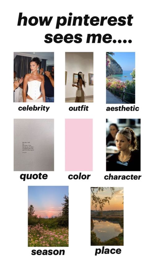 how Pinterest sees me… How Pinterest Sees Me As An Aesthetic, How Pinterest Sees Me Celebrity, How Does Pinterest See Me, How Pinterest Sees Me, Pinterest Home Page, Names With Meaning, Celebrity Outfits, See Me, Quote Aesthetic