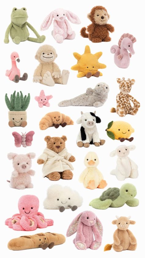 Cheap Jelly Cats, Jelly Stuffed Animals, Jelly Cat Aesthetic Wallpaper, Jellycat Axolotl, Jellycats Collection, Jellycats Aesthetic, Jelly Cat Stuffed Animals, Girly Christmas Gifts, Jelly Cat