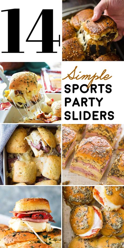 Sandwiches For Super Bowl, Paninis, Superbowl Slider Recipes, Game Day Sliders, Appetizer Sliders, Super Bowl Essen, Party Sliders, Easy Slider Recipes, Slider Sandwiches