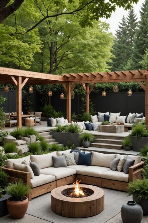 20 Backyard Renovations Ideas – ToolzView Patio Designs And Ideas Layout, Modern Home Backyard, Backyard Entertaining Ideas, Fire Table Patio, 2025 Goals, Outdoor Sound System, Stepping Stone Walkways, Backyard Decorating, Home Backyard