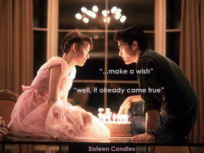 "...make a wish"  .... "well it already came true."  Sixteen Candles Travis Fimmel, Chick Flicks, Sixteen Candles Movie, Michael Schoeffling, John Hughes Films, 16 Candles, Sixteen Candles, Ferris Bueller, Image Film